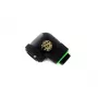 CPU/GPU liquid cooling fitting BitsPower BP-MBE90RML brass 90° rotary adapter 1/4 inch thread black