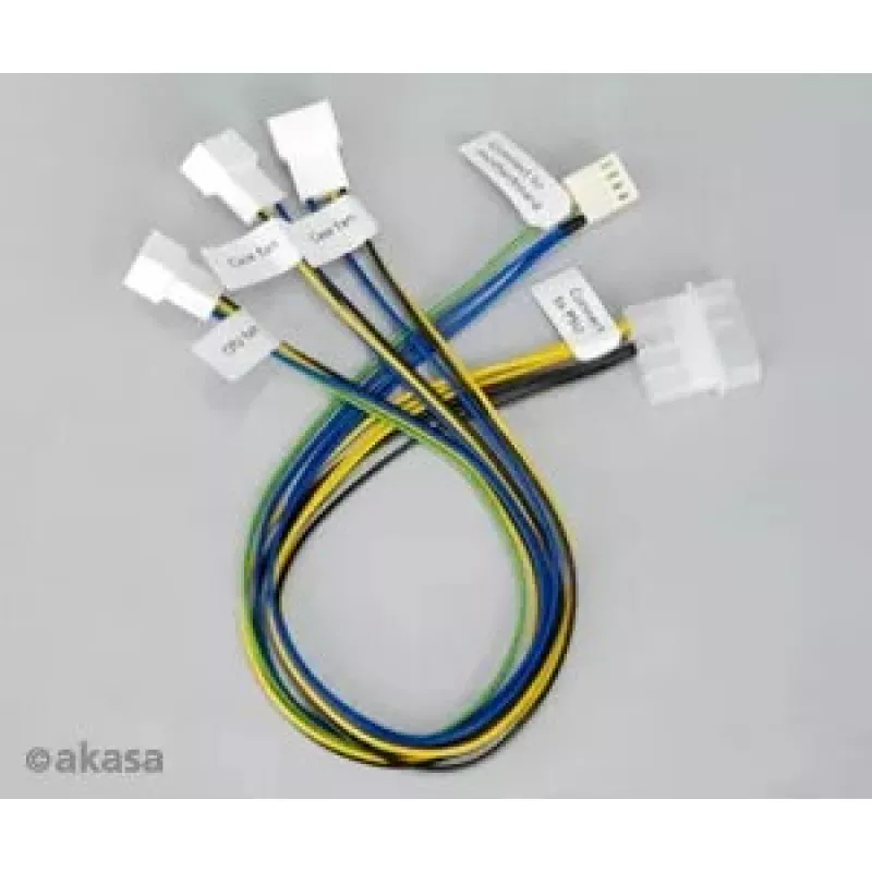 Cable Akasa PWM Splitter 4-pin 2-way AK-CB002-KT02 for fan power and PWM signal