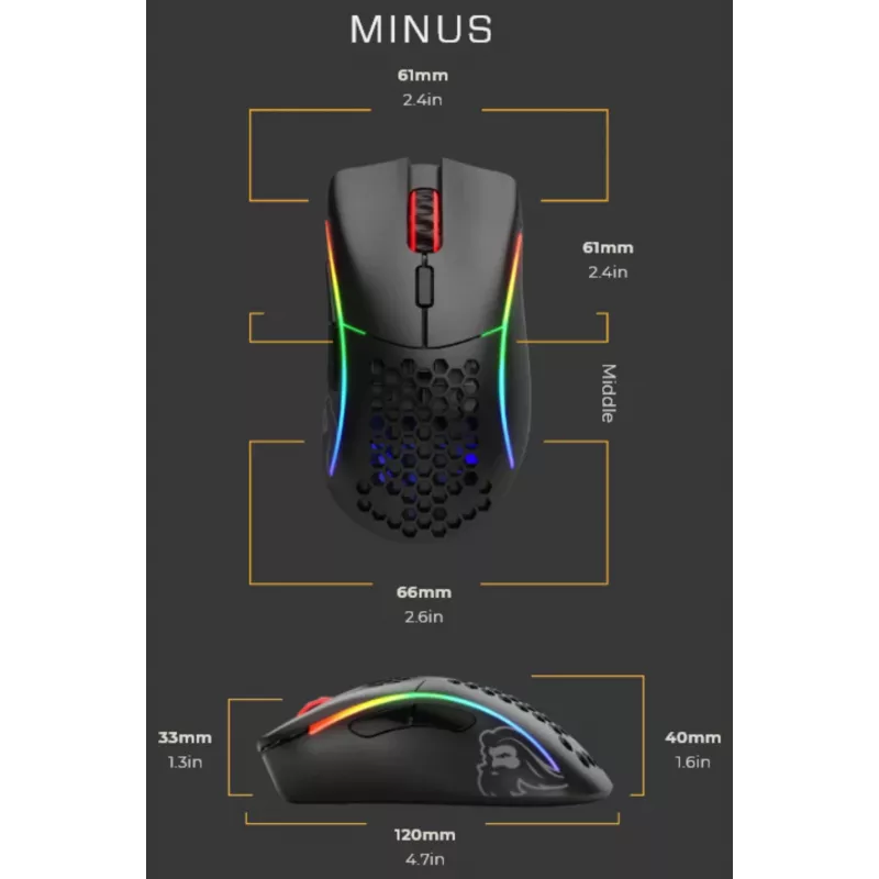 Mouse Glorious PC Gaming Race Model D Minus USB Type-A