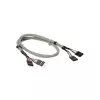InLine USB 2.0 Extension Internal 2x 4 Pin Post Connector / Post Socket, 0.60m