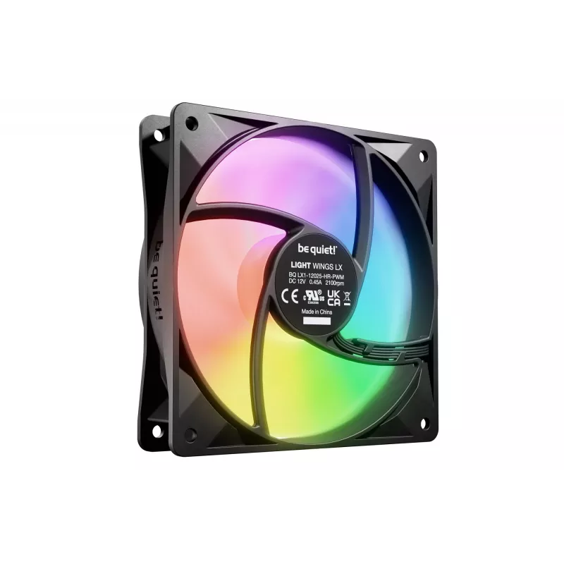 be quiet! LIGHT WINGS LX 120mm PWM high-speed Computer case Fan 12 cm Black 1 pc(s)