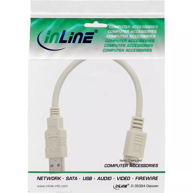 USB Adapter Cable USB Type A male / PS/2 female InLine 33102