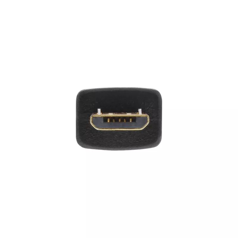 InLine Micro USB 2.0 Flat Cable USB A / Micro-B, black / gold, 3m