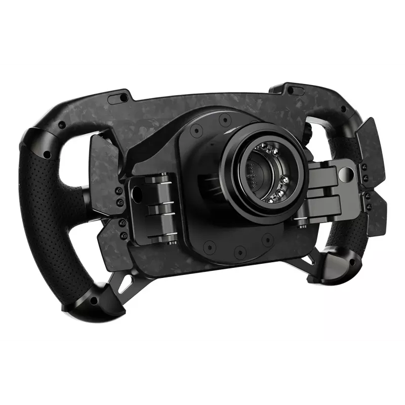 Moza Racing GS V2P Steering Wheel, Steering wheel, Wired & Wireless, Black, Carbon Fibre Reinforced Polymer (CFRP), Carbon fibre, Leather, Microfibre, Quick release, Battery