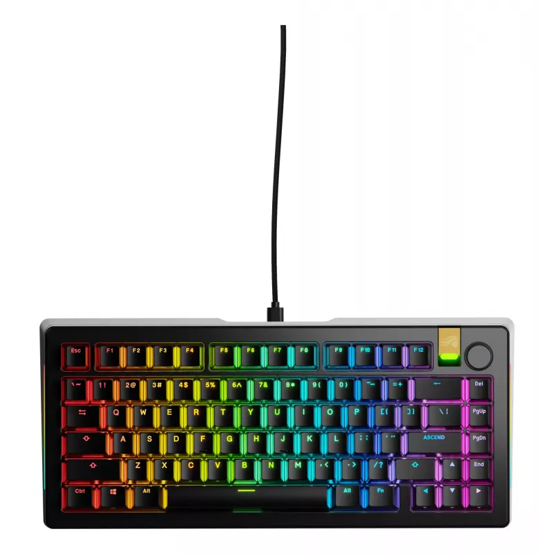 Mechanical Gaming Keyboard GLORIOUS GMMK 3 PRO HE 75% Wired USB, QWERTY, RGB, Black