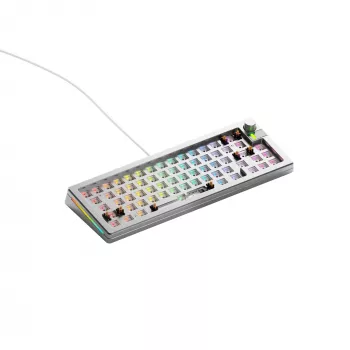 Mechanical keyboard GLORIOUS GMMK 3 PRO 65% Barebones Wired Silver — 65% USB RGB, 2 m cable