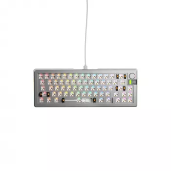 Mechanical keyboard GLORIOUS GMMK 3 PRO 65% Barebones Wired Silver — 65% USB RGB, 2 m cable