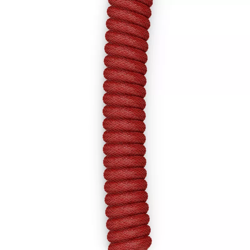 Coiled USB Cable GLORIOUS for GMMK Crimson Red — detachable keyboard cable, coiled design