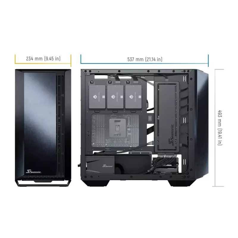 PC Case Seasonic SYNCRO Q704 Midi Tower Black