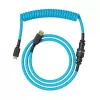 Coiled USB Cable GLORIOUS GMMK Electric Blue — Detachable Keyboard Cable, Right-Angle Connectors