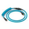 Coiled USB Cable GLORIOUS GMMK Electric Blue — Detachable Keyboard Cable, Right-Angle Connectors