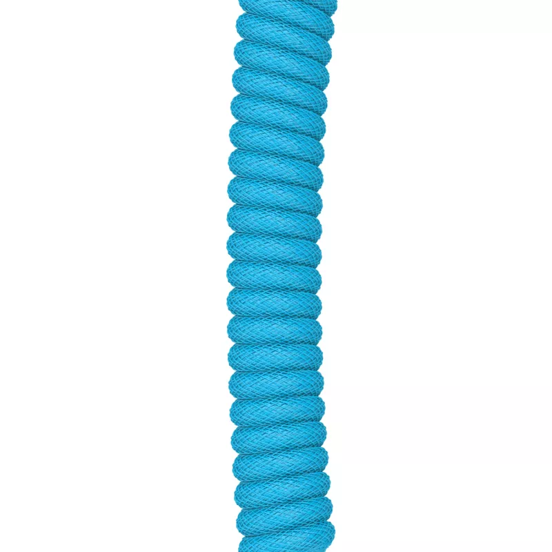 Coiled USB Cable GLORIOUS GMMK Electric Blue — Detachable Keyboard Cable, Right-Angle Connectors