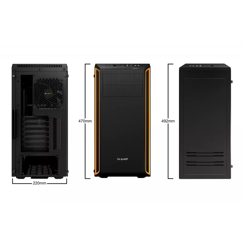 be quiet Pure Base 600 Window Midi Tower Black, Orange
