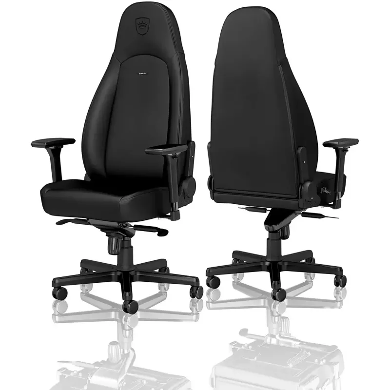 Padded seat chair noblechairs ICON Black height 128-138 cm
