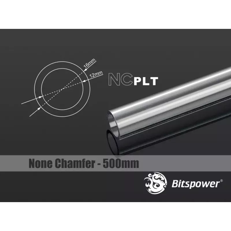 Computer cooling system part BitsPower BP-NCPLT16-L500 — transparent coolant tube sleeve, compatible with Bitspower EML16