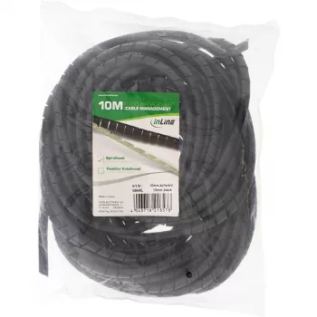 InLine Spiral Wrapping Band 10m, black, 10mm, Black, 1 cm, 169 g, 200 mm, 210 mm, 50 mm
