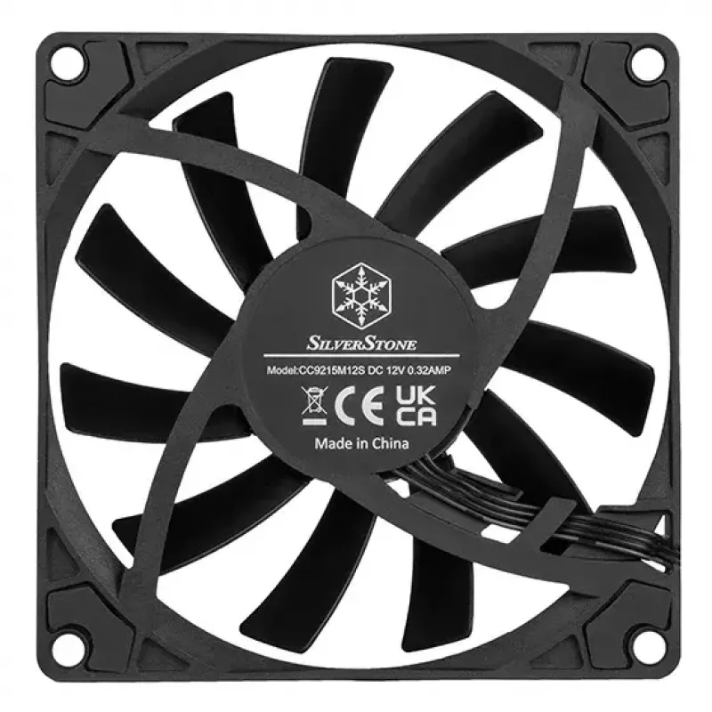 Fan Silverstone Air Slimmer 90 9.2 cm Black 500-2500 RPM Hydraulic