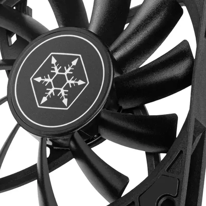 Fan Silverstone Air Slimmer 90 9.2 cm Black 500-2500 RPM Hydraulic