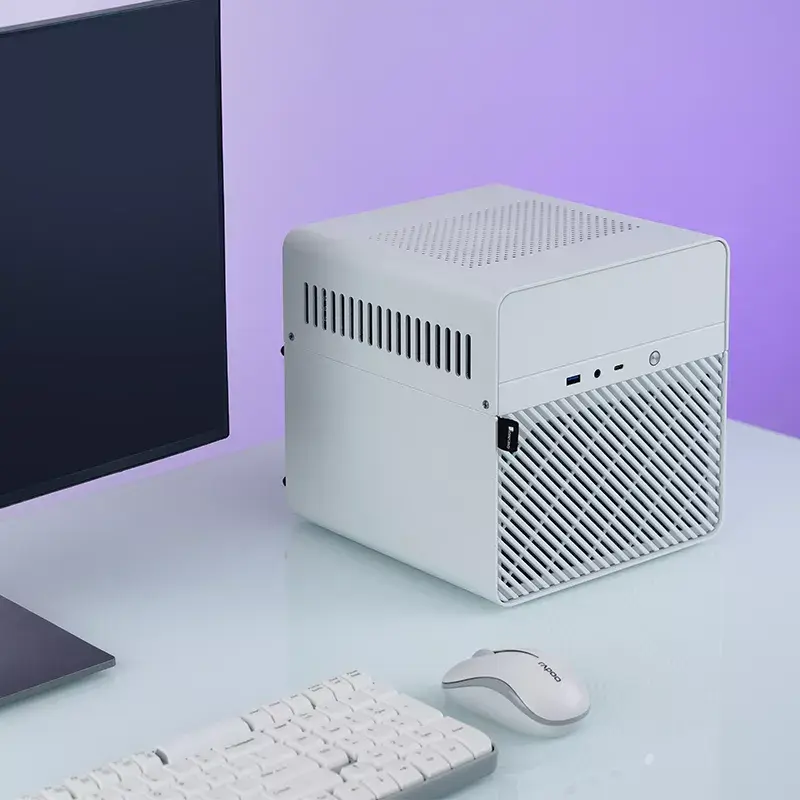 Jonsbo N2 Mini-ITX NAS Case, Cube, Aluminium/Steel, White