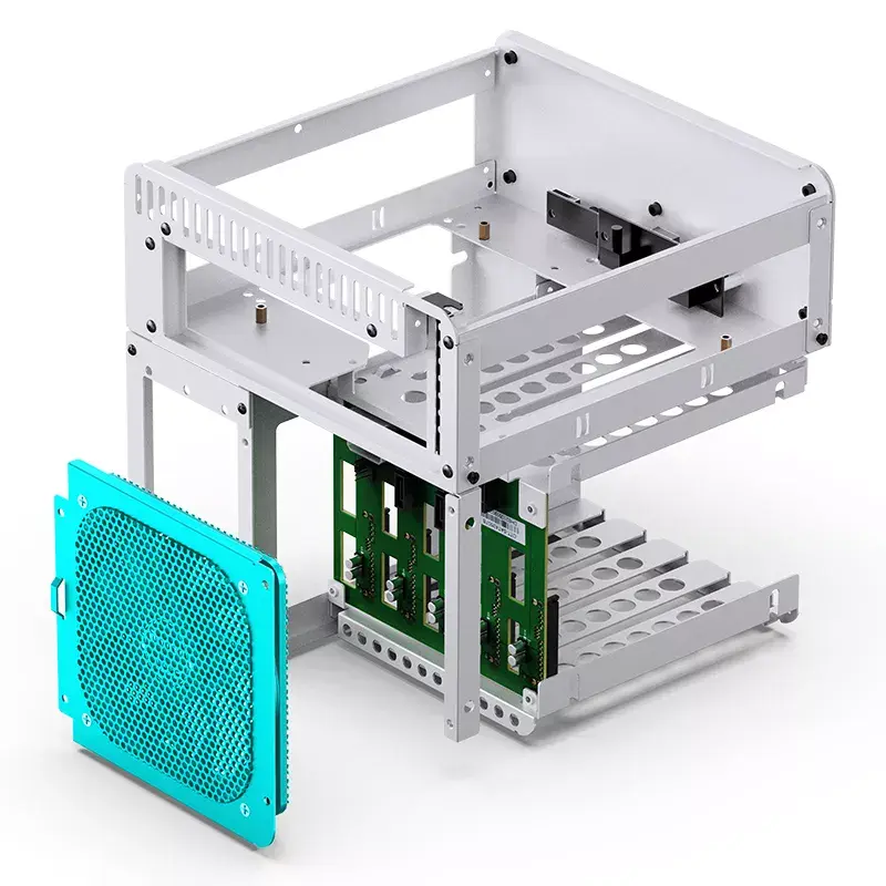 Jonsbo N2 Mini-ITX NAS Case, Cube, Aluminium/Steel, White