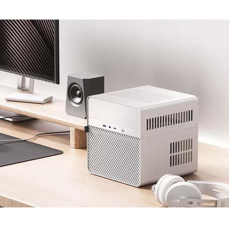 Jonsbo N2 Mini-ITX NAS Case, Cube, Aluminium/Steel, White
