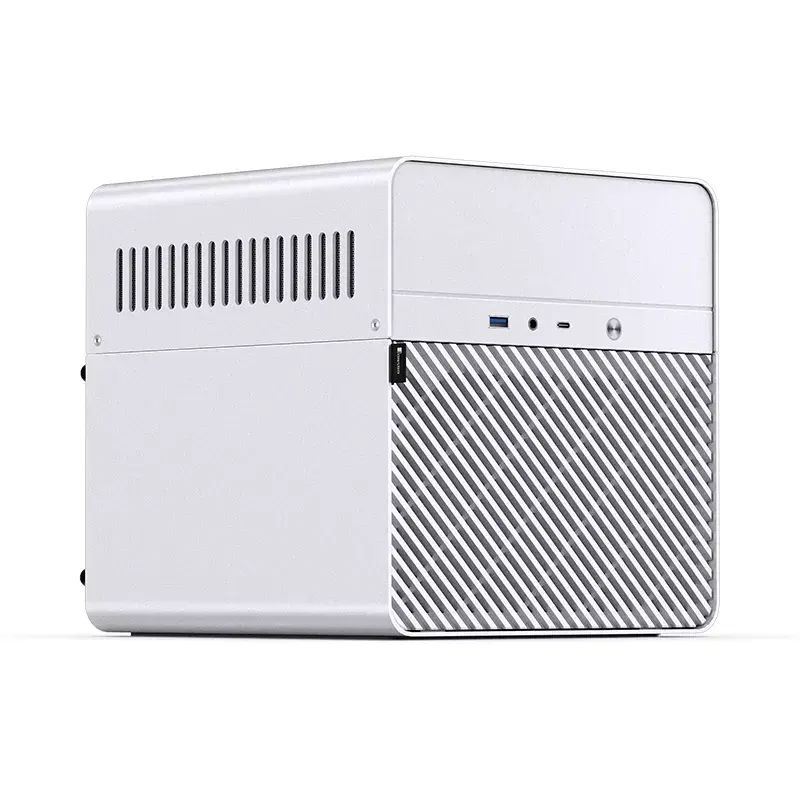 Jonsbo N2 Mini-ITX NAS Case, Cube, Aluminium/Steel, White
