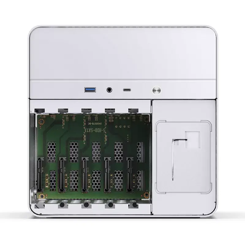 Jonsbo N2 Mini-ITX NAS Case, Cube, Aluminium/Steel, White