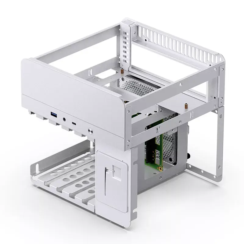 Jonsbo N2 Mini-ITX NAS Case, Cube, Aluminium/Steel, White
