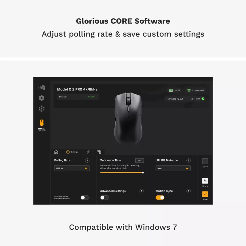 Glorious Gaming Glorious Model O 2 PRO Wireless - 1K Polling - Black