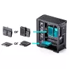 Computer Case Jonsbo D400 Midi Tower ATX Tempered Glass - Black
