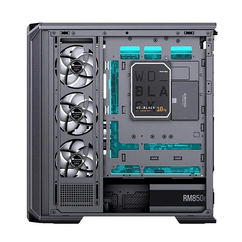 Computer Case Jonsbo D400 Midi Tower ATX Tempered Glass - Black