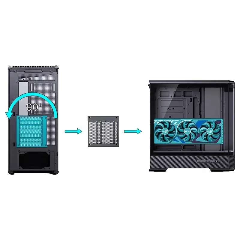 Computer Case Jonsbo D400 Midi Tower ATX Tempered Glass - Black