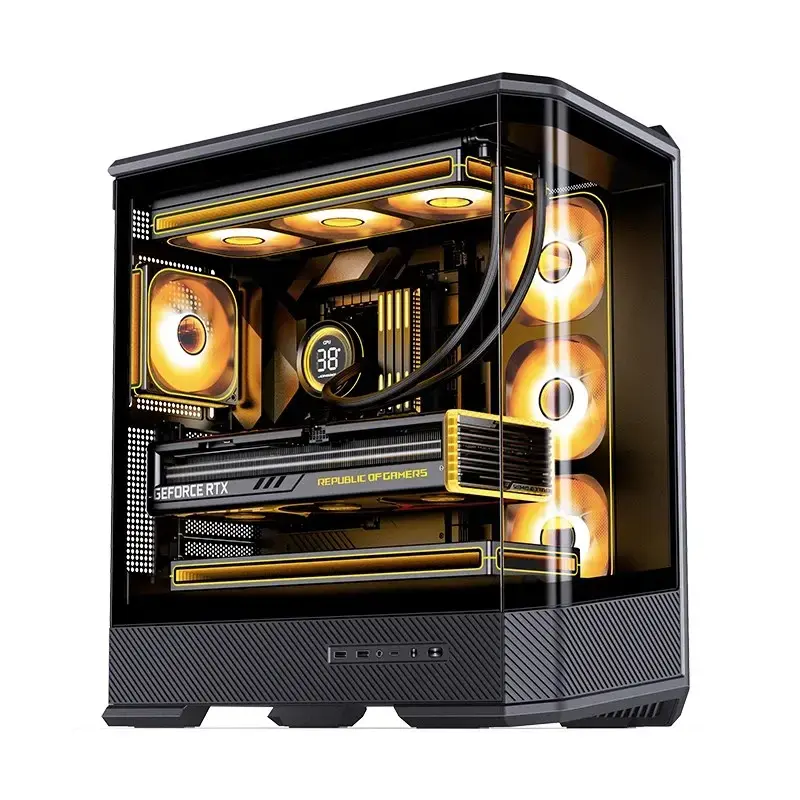 Computer Case Jonsbo D400 Midi Tower ATX Tempered Glass - Black