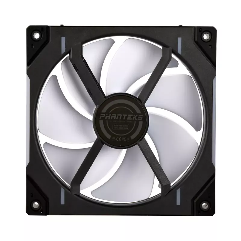 Case fan PHANTEKS PH-F140D30 140 mm, 2-speed, 250–1800 RPM, 71.76 CFM, dual ball bearing, 12 V, black (3 pcs)