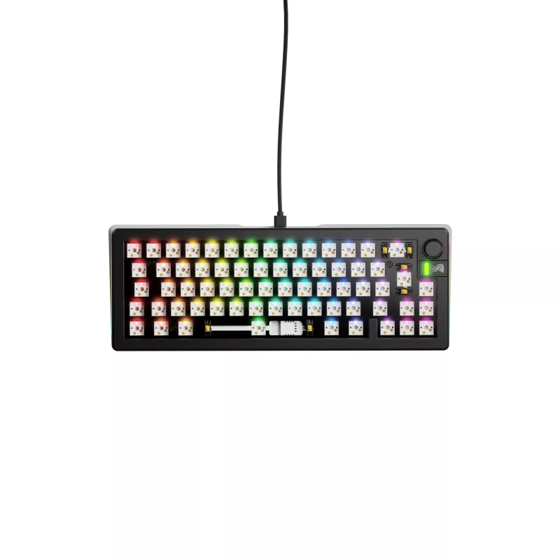 Glorious Gaming GMMK 3 65% Barebones Wired Black - ISO, 65%, Wired, USB, RGB LED, Black