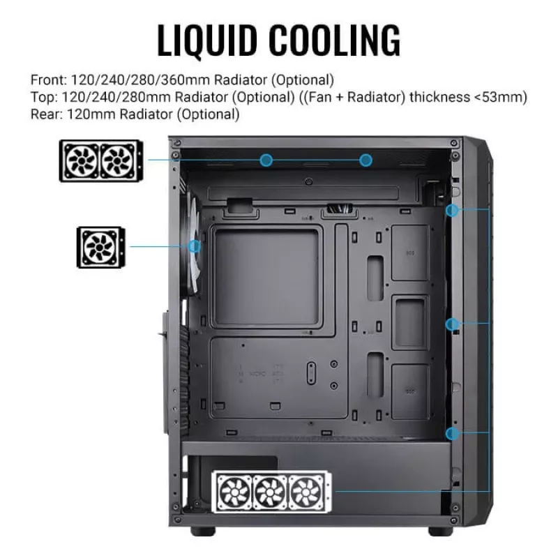 PC Case Aerocool Beam-G-BK-V1 Mini Tower Black