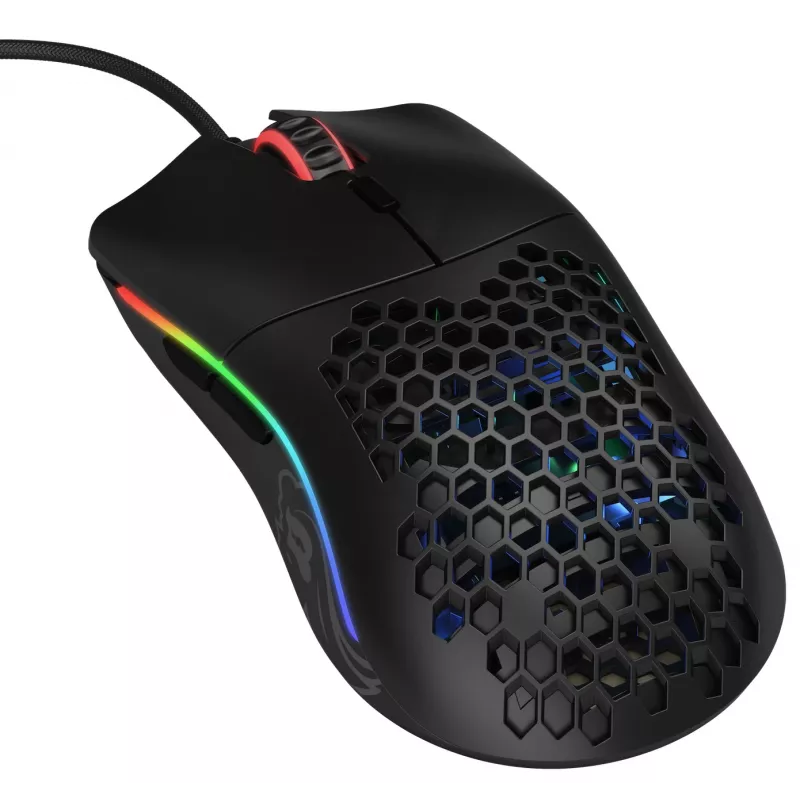Glorious Gaming Glorious Model O- Mouse Regular (Black), Right-hand, Optical, USB Type-A, 3200 DPI, Black
