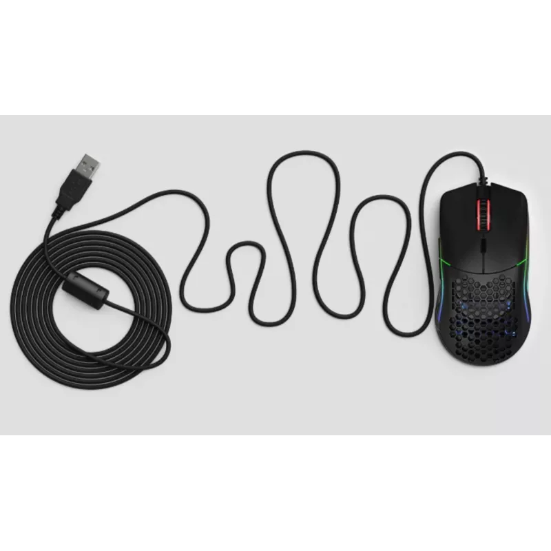 Glorious Gaming Glorious Model O- Mouse Regular (Black), Right-hand, Optical, USB Type-A, 3200 DPI, Black
