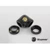 Compression bend BitsPower Carbon Black BP-CBE90DML — brass 90° fitting, black carbon finish, 1 pc