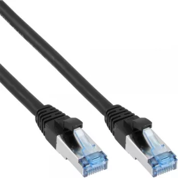 InLine Patch Cable S/FTP PiMF Cat.6A halogen free 500MHz black 10m