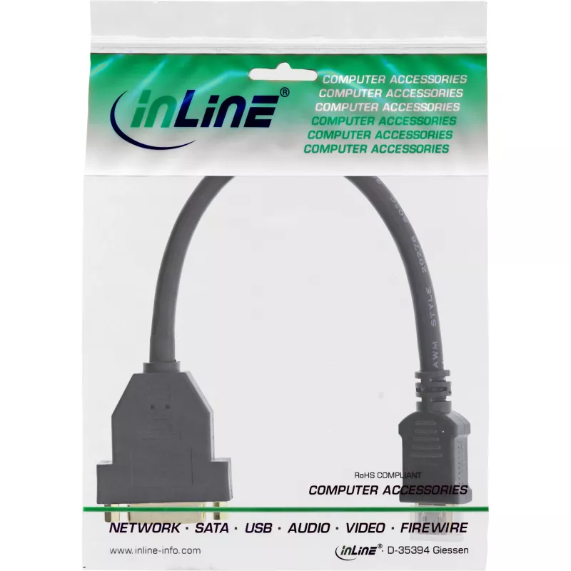 InLine HDMI-DVI Adapter HDMI A male / DVI female 0.2m