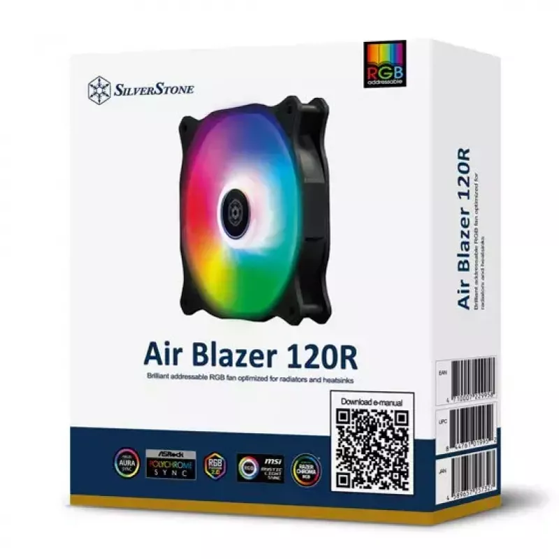 Fan Silverstone Air Blazer 120R 12 cm Black Translucent Hydraulic Bearing