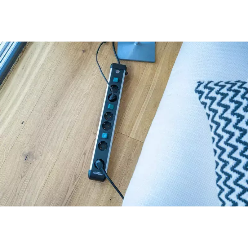 Power Extension Brennenstuhl 1391030601 3m 6 AC Outlets Indoor Black Silver