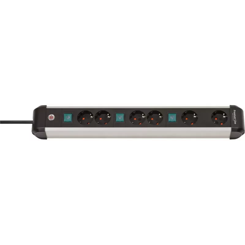 Power Extension Brennenstuhl 1391030601 3m 6 AC Outlets Indoor Black Silver