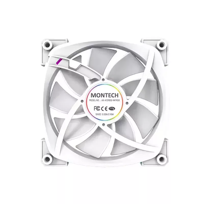 Fan module Montech AX120 PWM 120mm 12V 3-pin 4-pin White