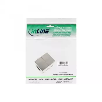 InLine Cat.6 Adapter fully shielded metal 2x RJ45 female to female direct