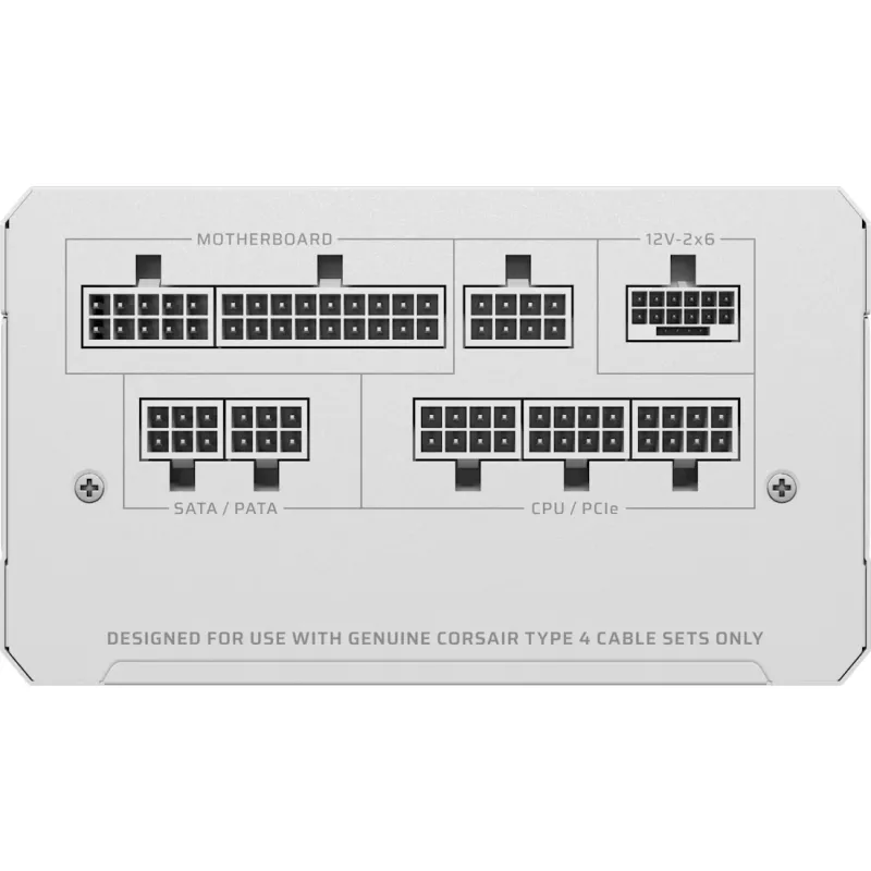 Power supply unit CORSAIR RMe Series RM1000e — 1000 W, ATX 3.1, 80 PLUS Gold, fully‑modular, white, 120 mm fan