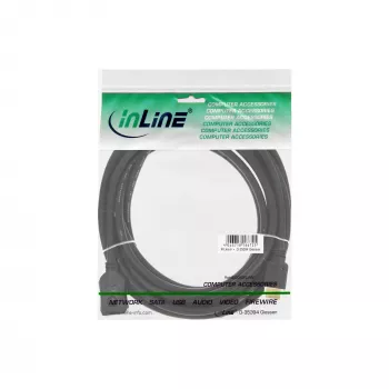 InLine HDMI cable, High Speed HDMI Cable, M/F, black, golden contacts, 3m