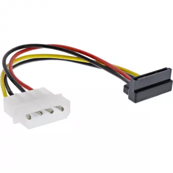 InLine SATA Power Adapter Cable 1x 4pin female / 15pin SATA angled upwards 29670X