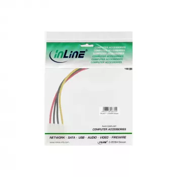 InLine SATA Power Adapter Cable 1x 4pin female / 15pin SATA angled upwards 29670X